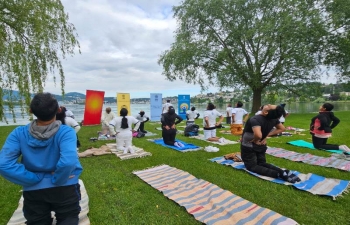 International Day of Yoga 2024 celebrations at Luzern on 25 May 2024